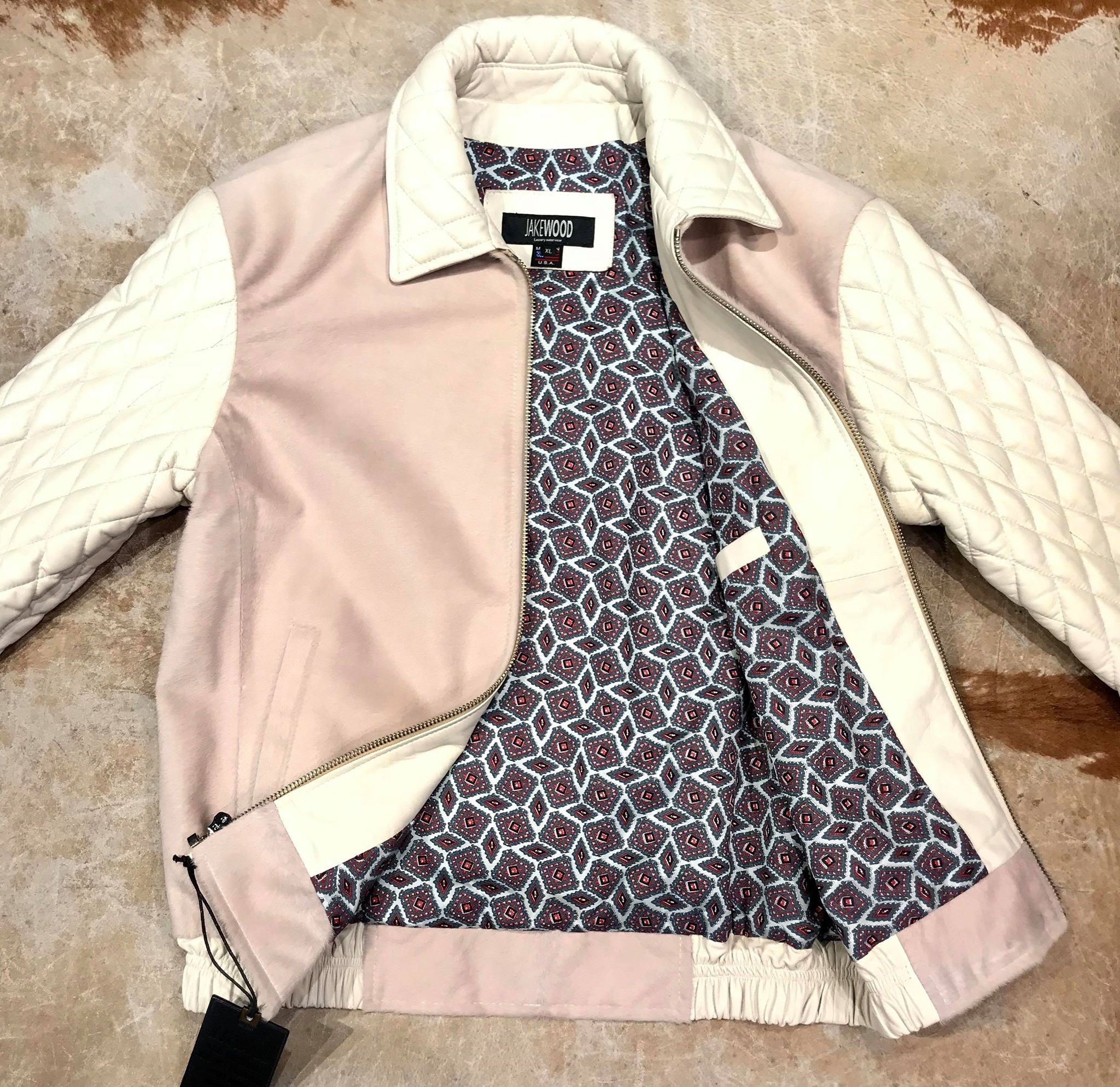 Kashani Cream Quilted Full Pony Bomber Jacket - Dudes Boutique
