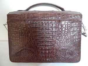 Safari Chocolate Alligator Snout Travel Bag - Dudes Boutique