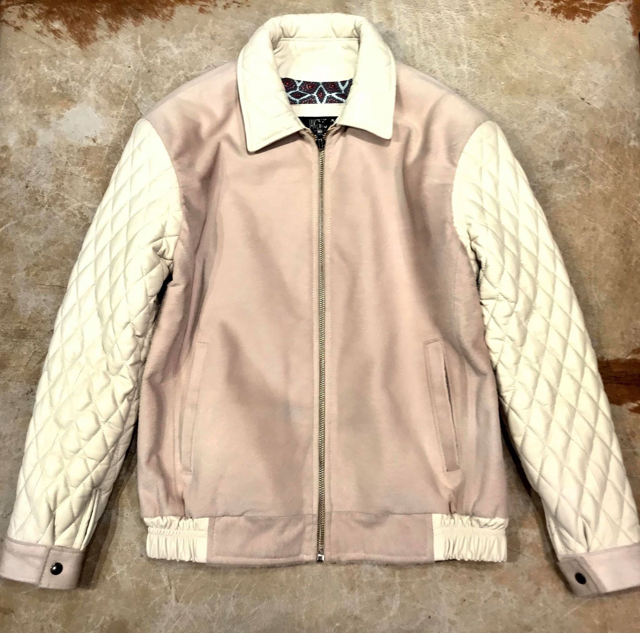 Kashani Cream Quilted Full Pony Bomber Jacket - Dudes Boutique