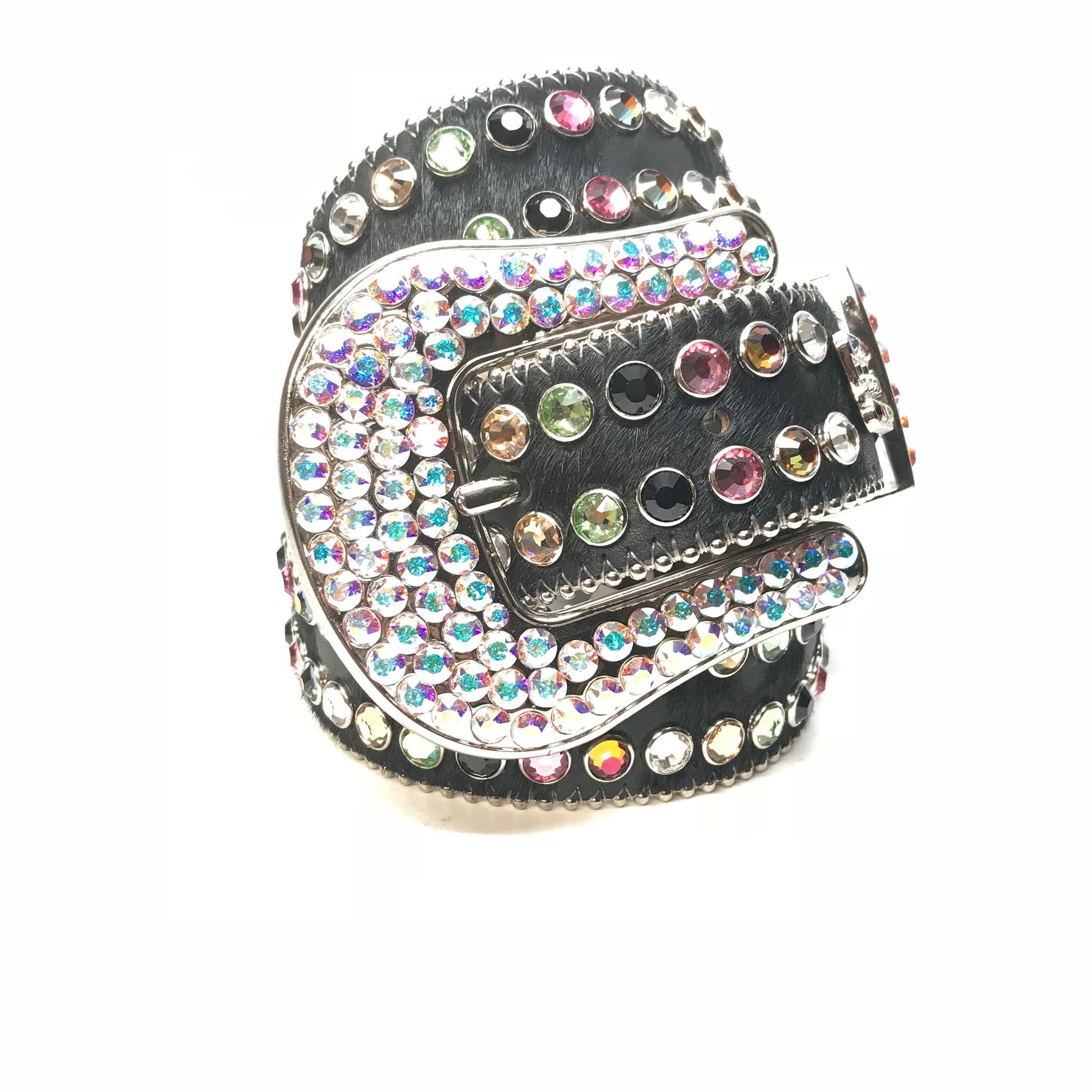 b.b. Simon Double Row Pony Crystal Belt - Dudes Boutique