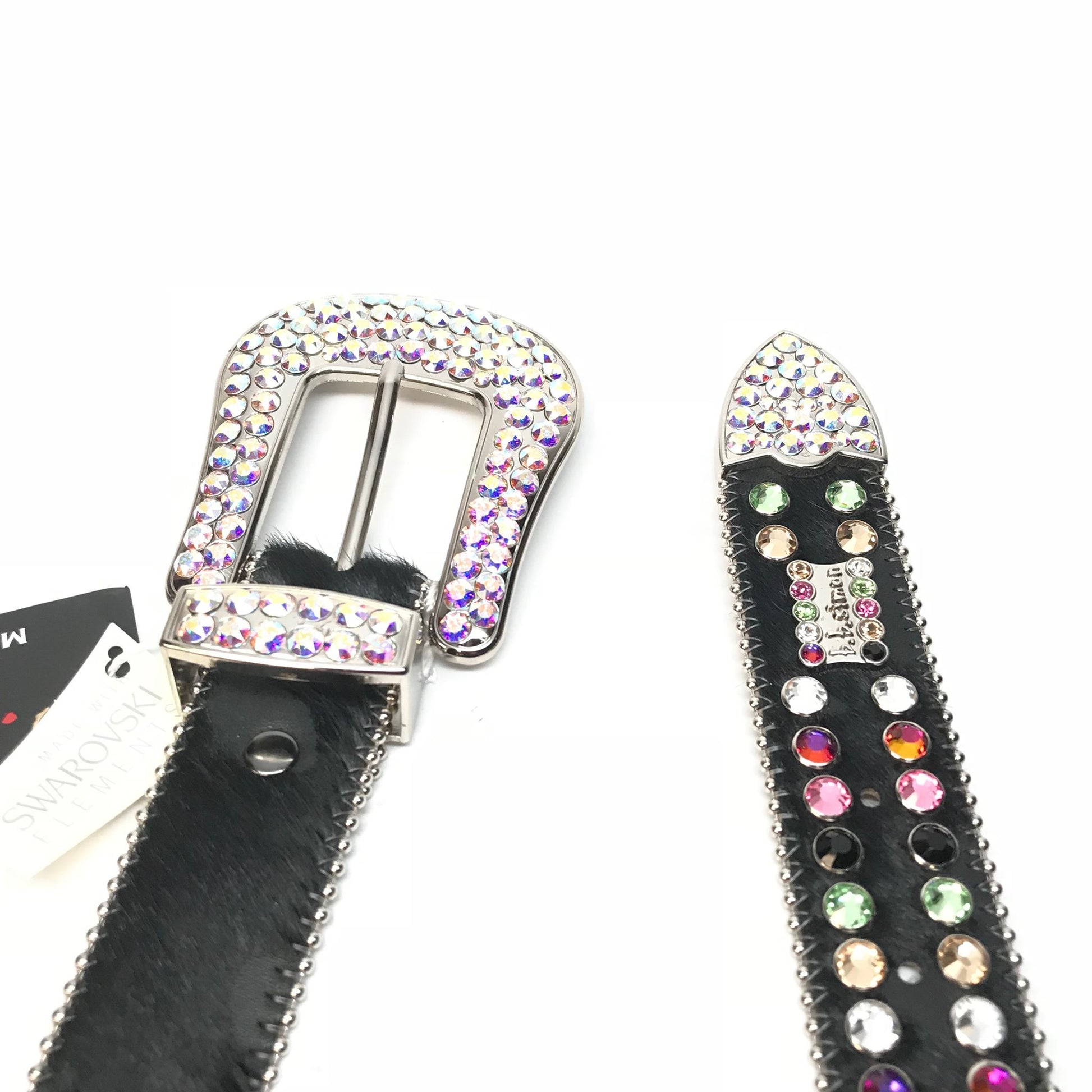 b.b. Simon Double Row Pony Crystal Belt - Dudes Boutique