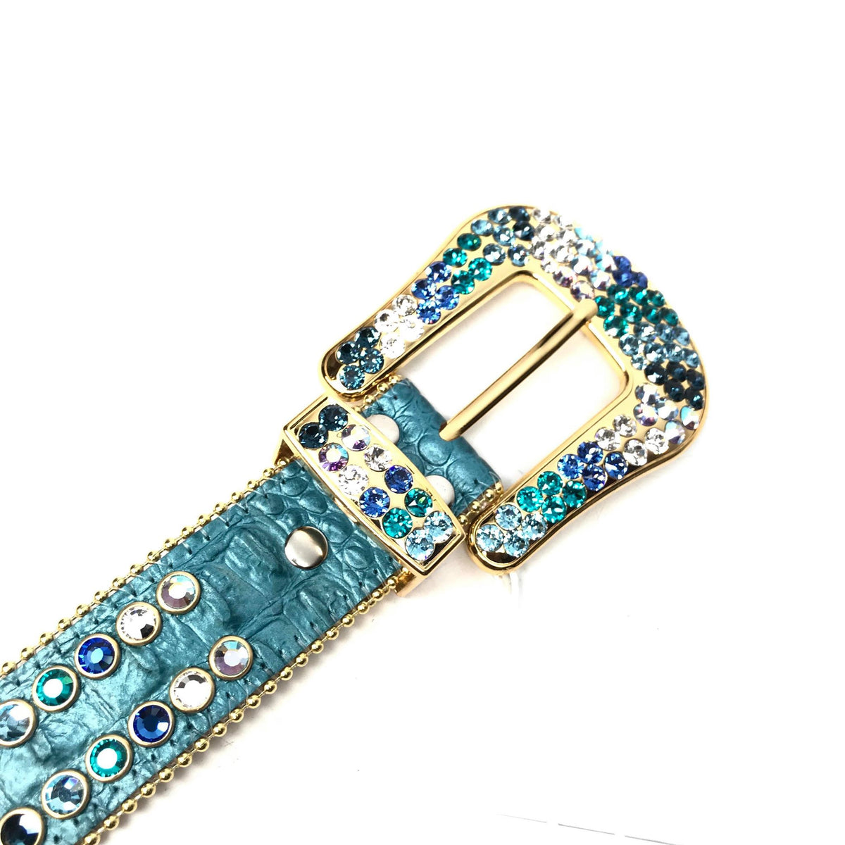 b.b. Simon Sea Gold Fully Loaded Crystal Belt - Dudes Boutique