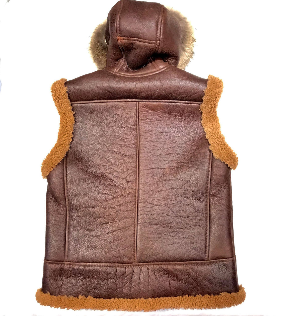 Kashani Chocolate Brown Fox Fur Shearling Vest - Dudes Boutique