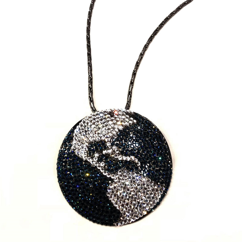 b.b. Simon Globe Fully Loaded Swarovski Crystal Necklace - Dudes Boutique