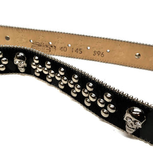 b.b. Simon 'Skull Studded' Pony Crystal Belt - Dudes Boutique