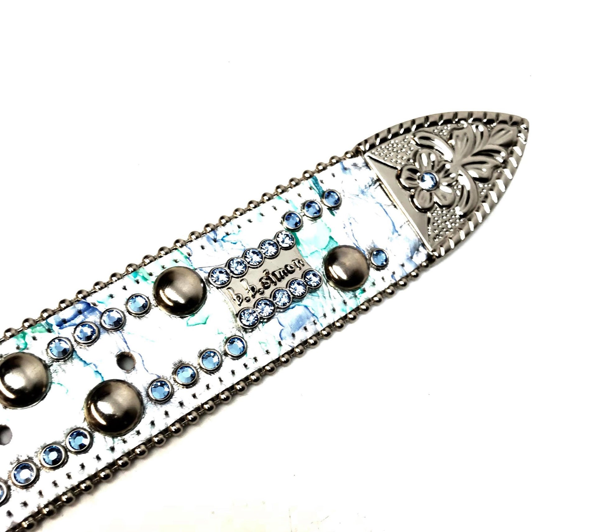 b.b. Simon 'Sea Water' Swarovski Crystal Belt - Dudes Boutique
