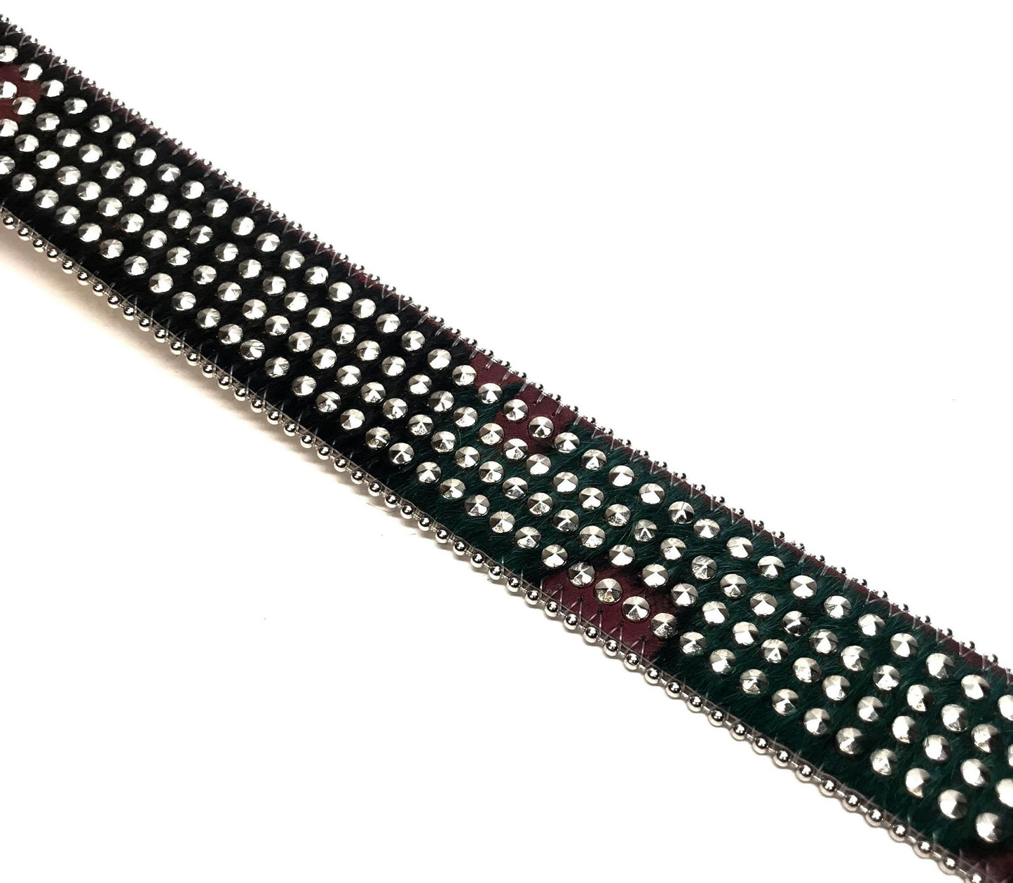 b.b. Simon 'Cross Quad Studded' Pony Crystal Belt - Dudes Boutique