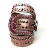 b.b. Simon 'Pink Double Studded' Crystal Belt - Dudes Boutique