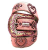 b.b. Simon 'Pink Heart' Pony Crystal Belt - Dudes Boutique
