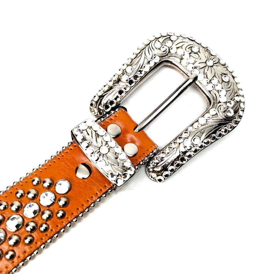 b.b. Simon 'Orange' Crystal Belt - Dudes Boutique