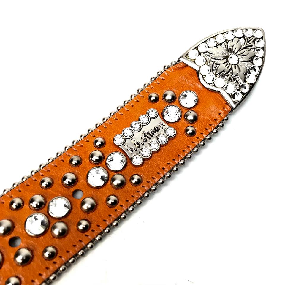 b.b. Simon 'Orange' Crystal Belt - Dudes Boutique