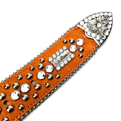 b.b. Simon 'Orange' Crystal Belt - Dudes Boutique
