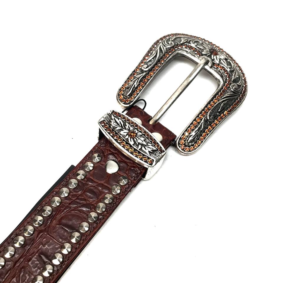 b.b. Simon 'Double Row Studded' Crystal Belt - Dudes Boutique