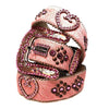 b.b. Simon 'Pink Heart' Pony Crystal Belt - Dudes Boutique