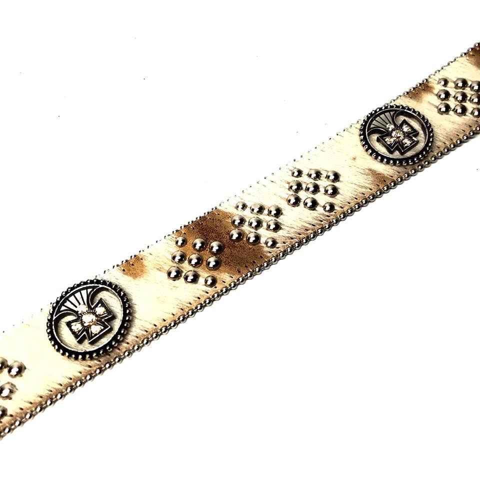 b.b. Simon Desert Pony Studded Crystal Belt - Dudes Boutique