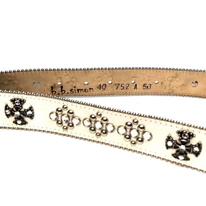 b.b. Simon 'White Phoenix' Crystal Belt - Dudes Boutique