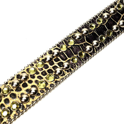 b.b. Simon 'Double Lime' Crystal Belt - Dudes Boutique