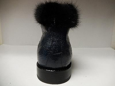 Mauri Mink/Ostrich Leg/Crocodile Lace Up Ankle Boots 4409 - Dudes Boutique