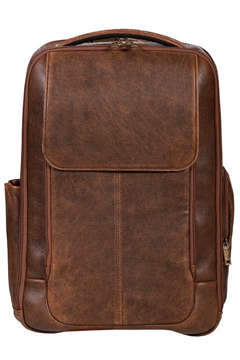 distressed leather backpack mens Scully Distressed Brown Leather Backpack – Dudes Boutique