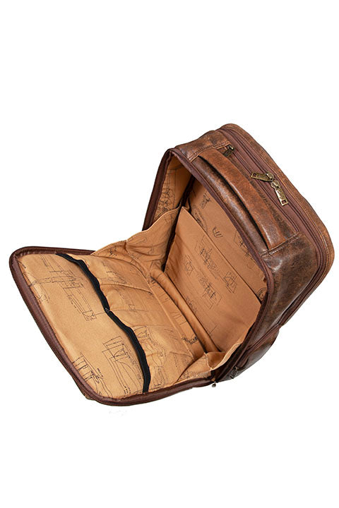 distressed leather backpack mens Scully Distressed Brown Leather Backpack