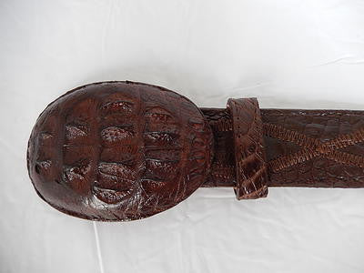 Los Altos Cross Stitch Hornback Crocodile Belt - Dudes Boutique