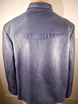 G Gator - Blue Horn Back Crocodile and Lambskin Jacket - Dudes Boutique