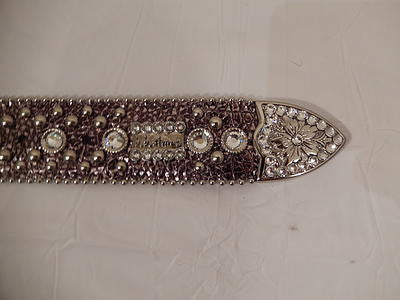b.b. Simon Silver Studded Crystal Belt - Dudes Boutique