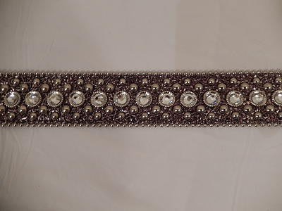 b.b. Simon Silver Studded Crystal Belt - Dudes Boutique