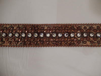 b.b. Simon Bronze And Silver Crystal Belt - Dudes Boutique