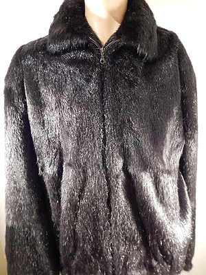 Grand Pieles 'Black' Beaver Fur Coat - Dudes Boutique