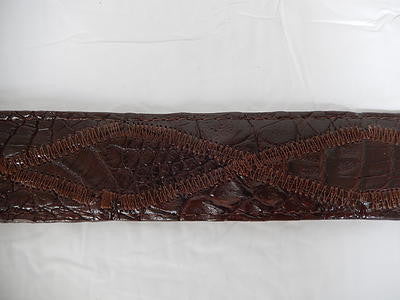 Los Altos Cross Stitch Hornback Crocodile Belt - Dudes Boutique