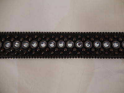 b.b. Simon Black And Blue Iris Crystal Belt - Dudes Boutique