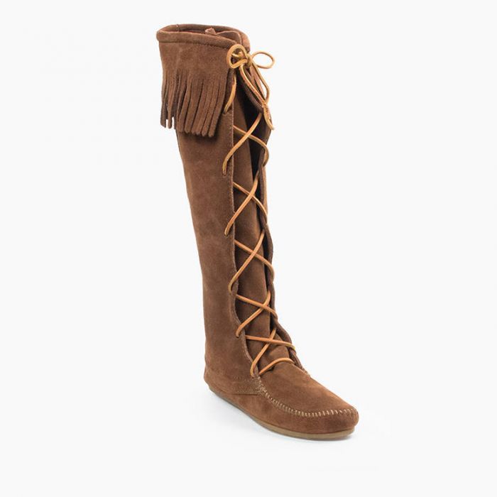 Minnetonka Front Lace Knee High Boot - Dudes Boutique