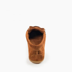 Minnetonka Brown Kilty Hardsole Moccasins - Dudes Boutique