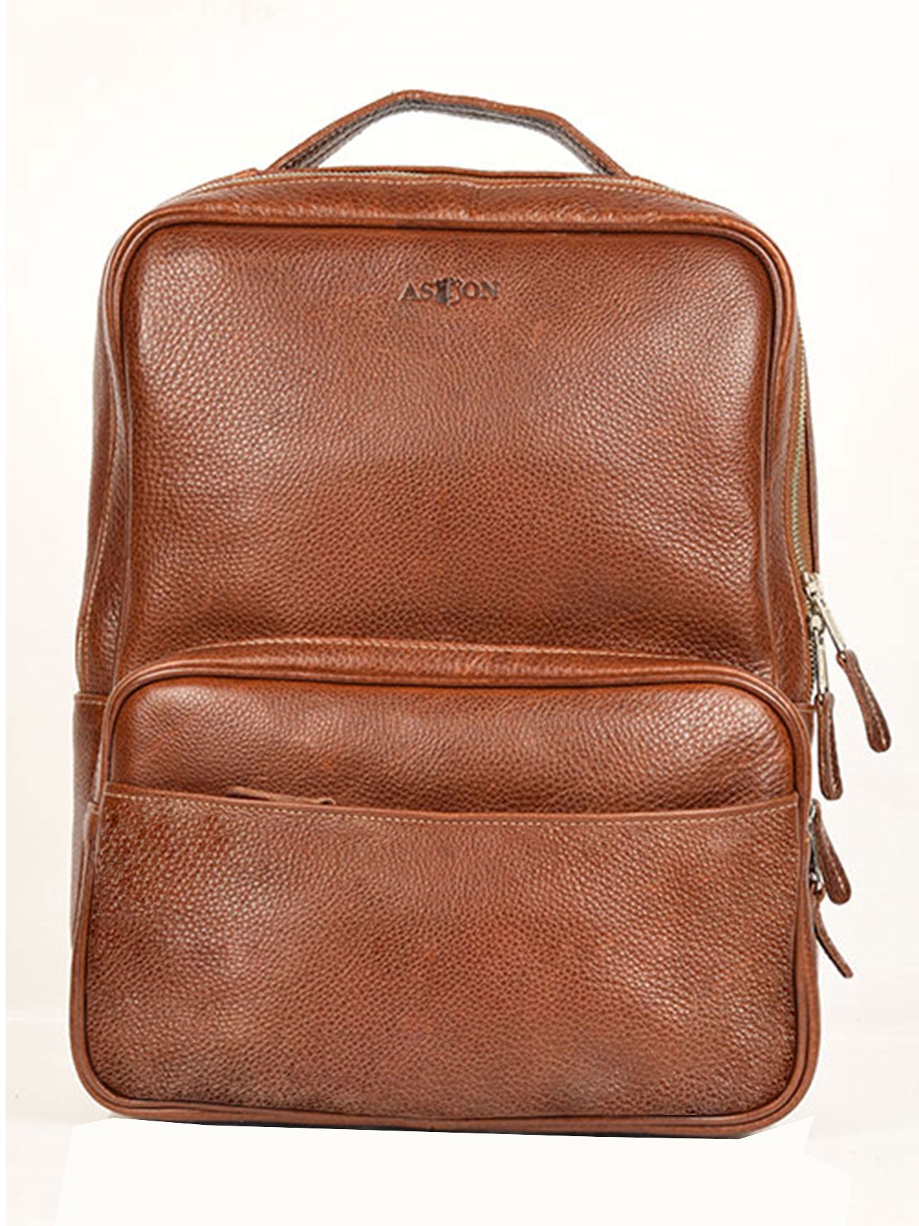 aston leather backpack Aston Leather 780BP Clinton Zippered Backpack