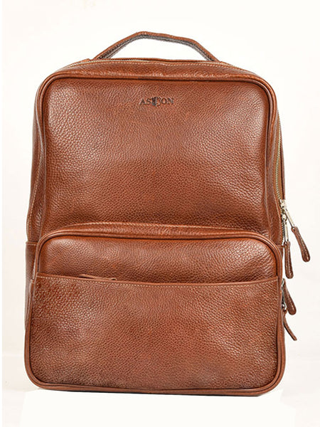 Aston Leather 780BP Clinton Zippered Backpack - Dudes Boutique