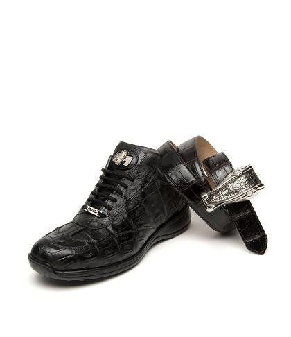 Mauri - "8690 Swamp" All Over Crocodile Sneaker - Dudes Boutique