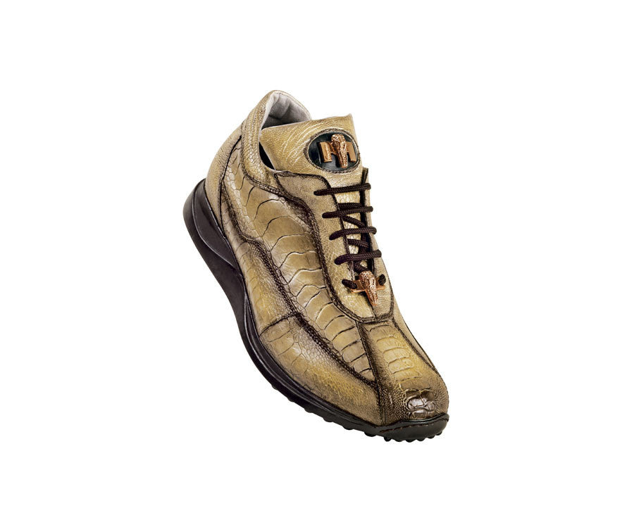 Mauri - "8727 Kings Road" All Over Hand Painted Ostrich Leg Sneaker - Dudes Boutique