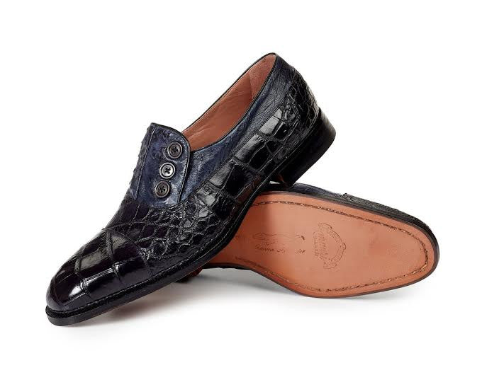 Mauri - 1036 Insignia Body Alligator & Ostrich Hand Painted Dress Shoes - Dudes Boutique