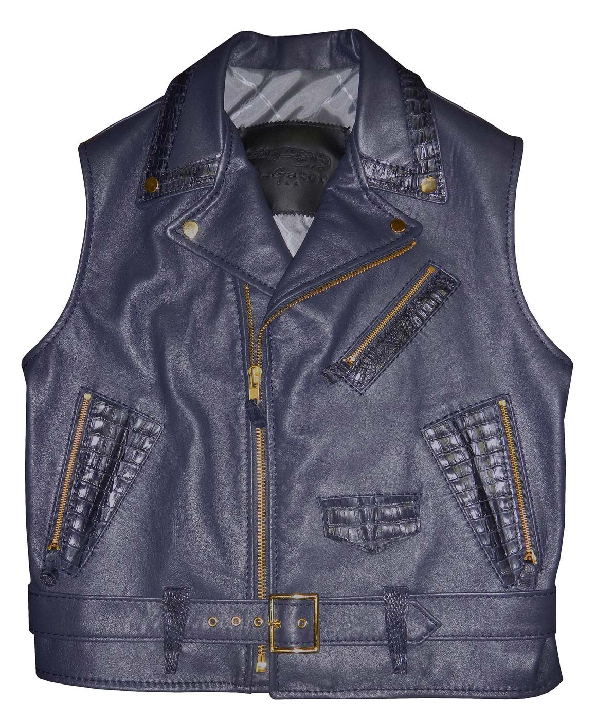 G-Gator - 903 Lambskin/Alligator Vest - Dudes Boutique