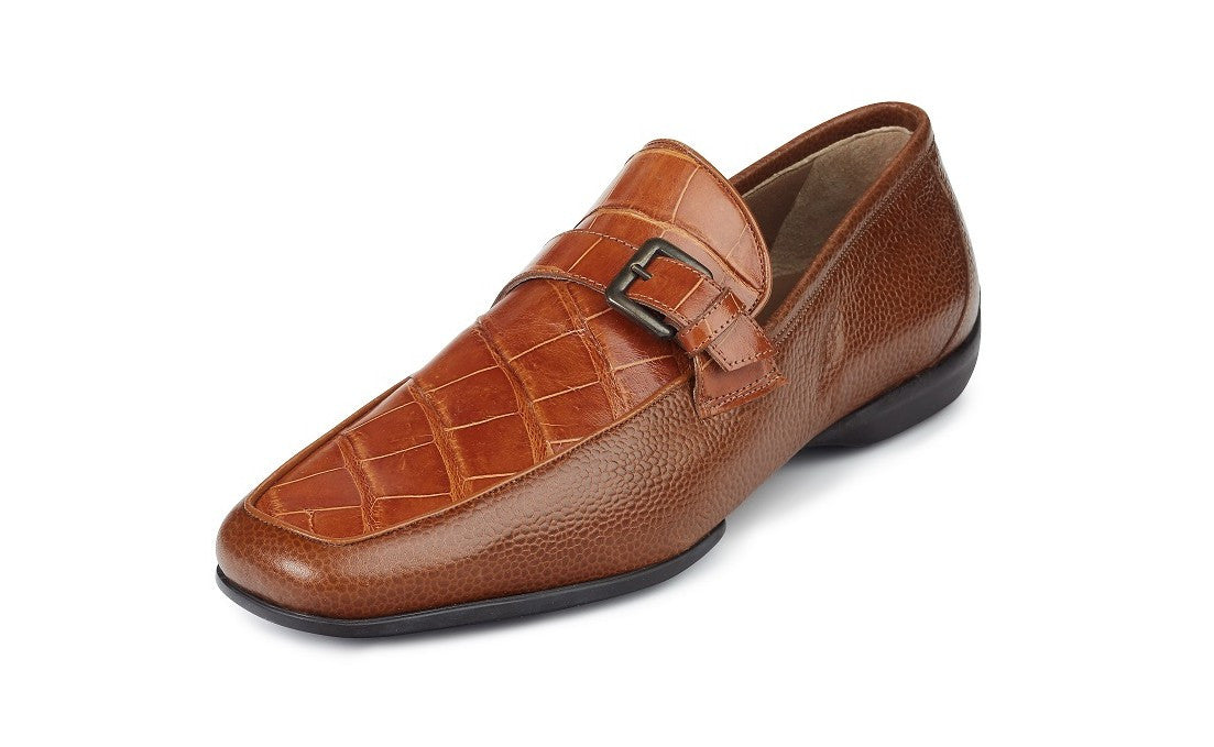 Mauri - "9259/1 Fontana" Pebble Grain Alligator Loafer - Dudes Boutique