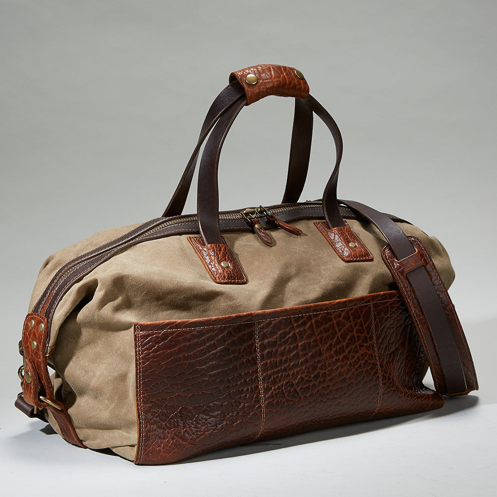 Coronado Leather Bison Redwood Duffel - Dudes Boutique