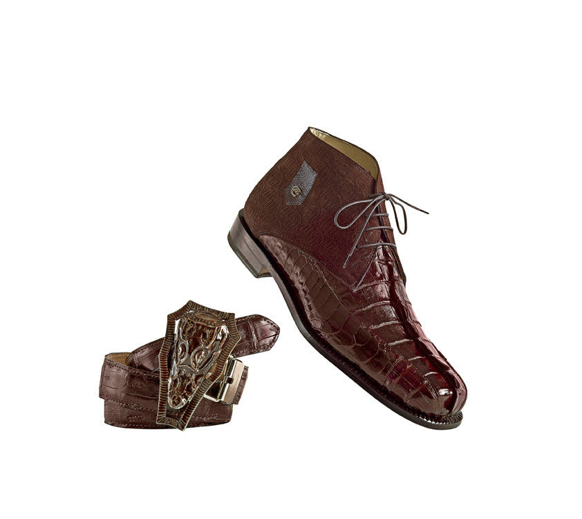 Mauri - 2831 "Chicago" Ostrich Leg/Hornback Tail/Calf Ankle Boot - Dudes Boutique