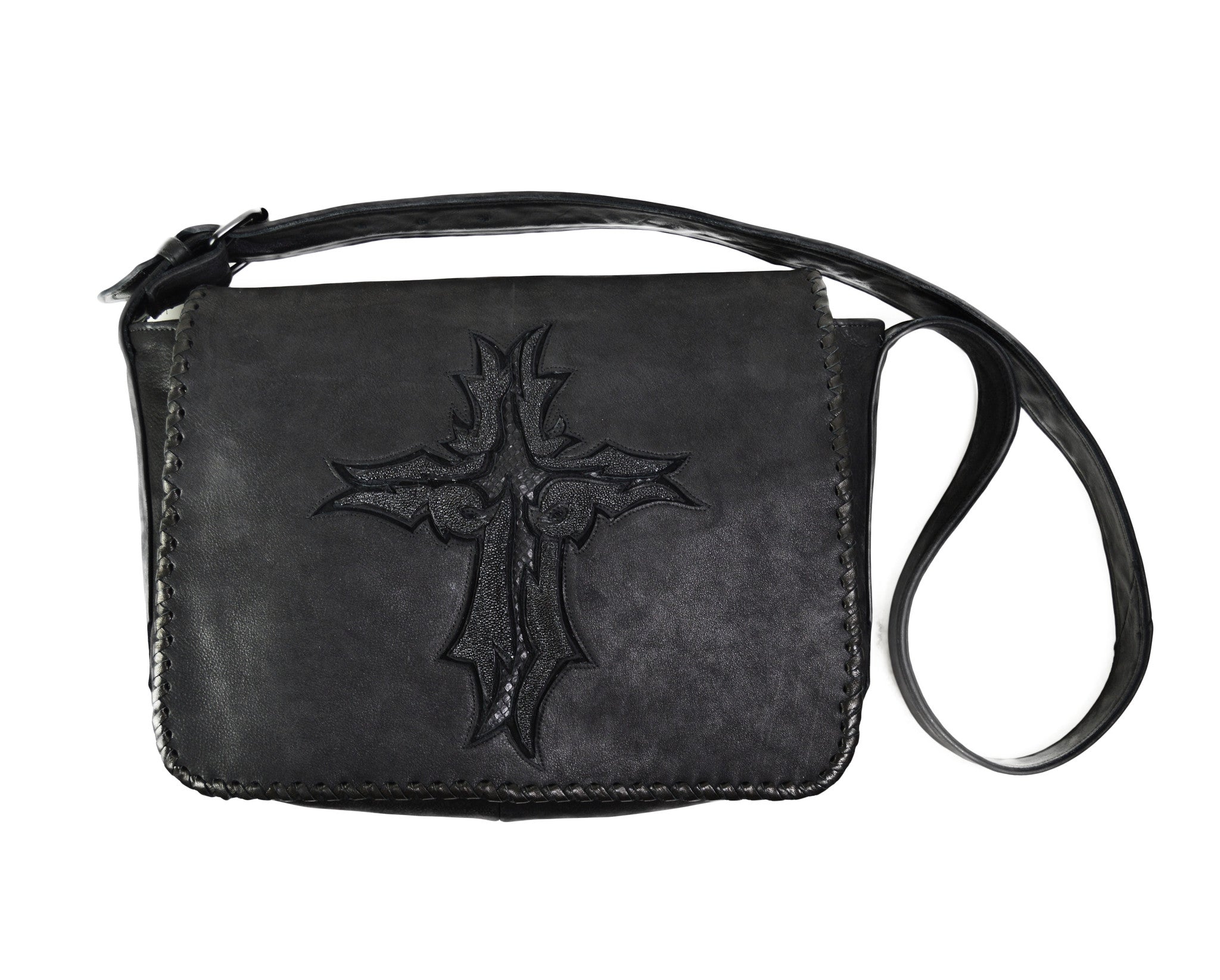 Kashani Leather and Stingray Cross Bag - Dudes Boutique