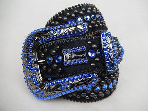 b.b. Simon ' Sapphire Royalty' Swarovski Crystal Belt - Dudes Boutique