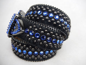 b.b. Simon ' Sapphire Royalty' Swarovski Crystal Belt - Dudes Boutique