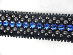 b.b. Simon ' Sapphire Royalty' Swarovski Crystal Belt - Dudes Boutique