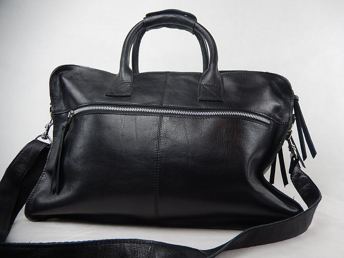 Iristyler Black Cowhide Travel Bag - Dudes Boutique