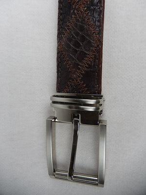 Safari Crocodile Cross Stitch Patch Belt - Dudes Boutique