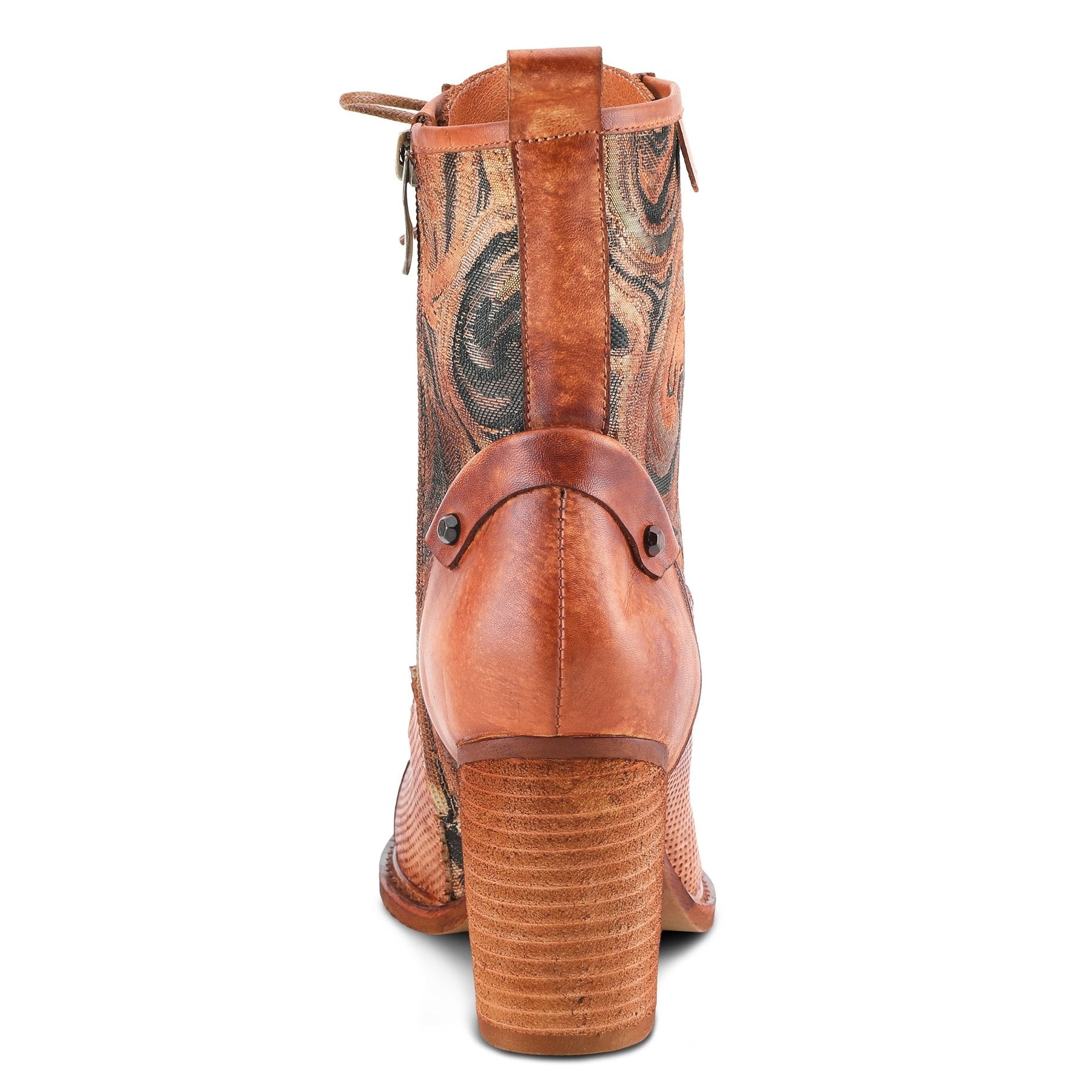 L'ARTISTE  'FANCIGIRL' Camel Leather Ankle Booties - Dudes Boutique